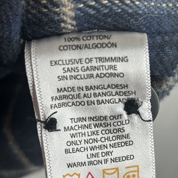 Wolverine Shirt Mens XL Heavyweight Blue Plaid Cut Short‎ Sleeve Raw Button Up - Picture 13 of 14